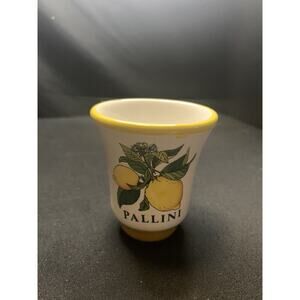 Pallini Limoncello Deruta Italy Lemon Design Ceramic Shot Glass